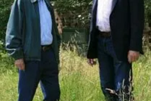 Tim Murray (right) with Uckfield LibDem District Councillor Paul Sparks