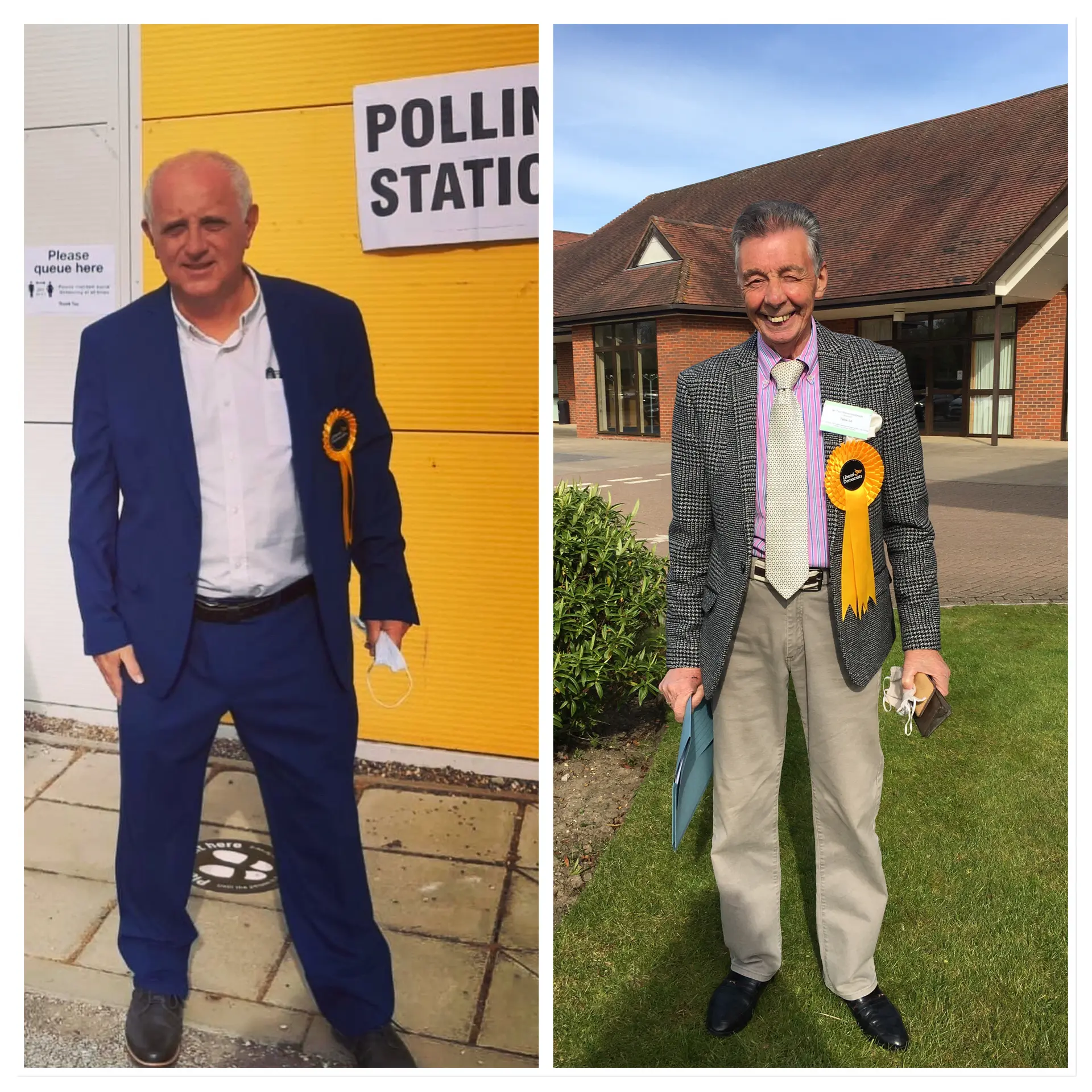 Steve Murphy (left) and Paul Holbrook (right) newly elected LibDem councillors May 2021