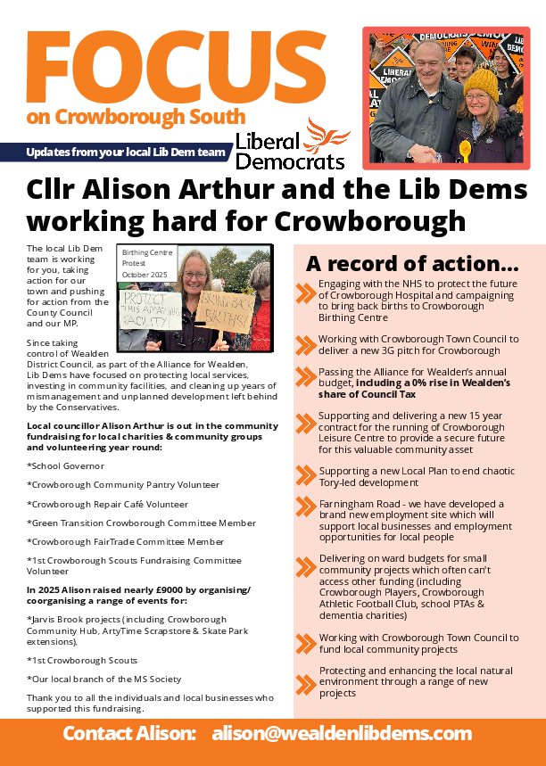 Crowborough South Jan 2026 Focus