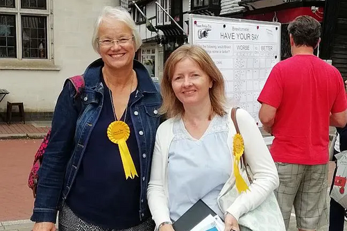 Members of Wealden LibDems at the pro EU stand in  East Grinstead