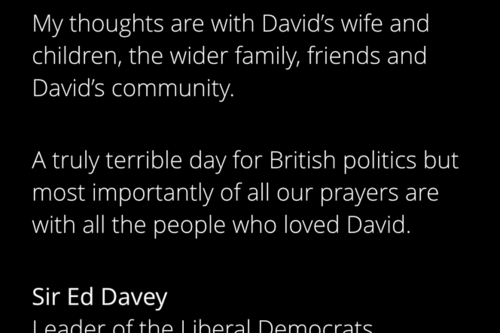 Statement by Ed Davey