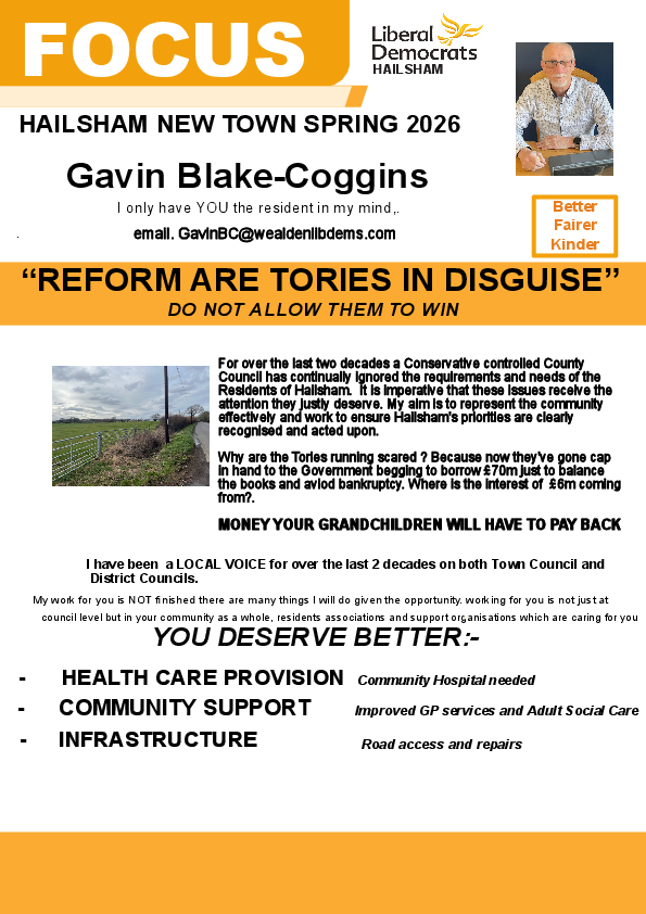 Hailsham New Town Focus Spring 2026